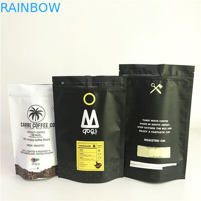 ジッパーのマイラー袋が付いている袋の上の注文の印刷されたマットのアルミ ホイルの立場