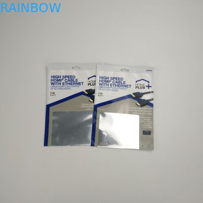 カスタマイズされた3側面の密封されたUSBケーブルの包装はジッパーが付いている無線イヤホーンを包むプラスチック袋を袋に入れる