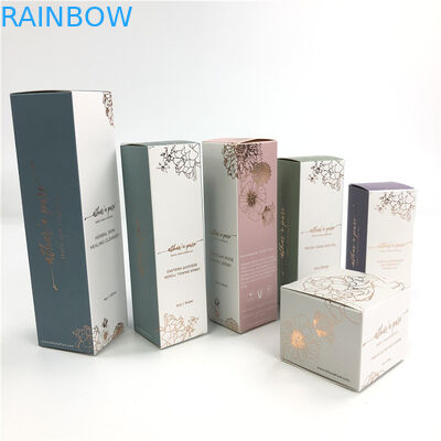 白いボール紙の化粧品の熱い押す紙箱の表面は包装をクリーム状にする