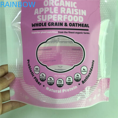 包装袋の上の光沢のある表面の立場は食品包装のための窓が付いている袋をカスタマイズした