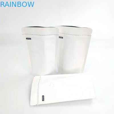 OEMの習慣1/8のOZの白いロゴのサイズのResealableアルミ ホイル包装の袋の上の立場120ミクロンのクラフト紙の