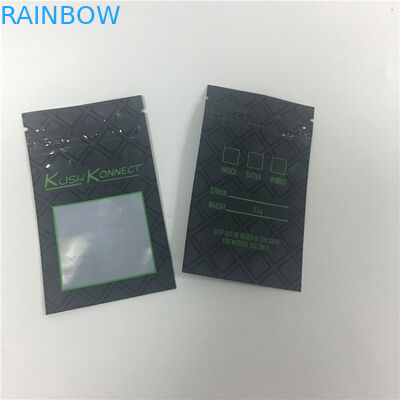 紫外線印刷物KUSHのPEは窓が付いている開始タバコ袋から子供を防ぐ