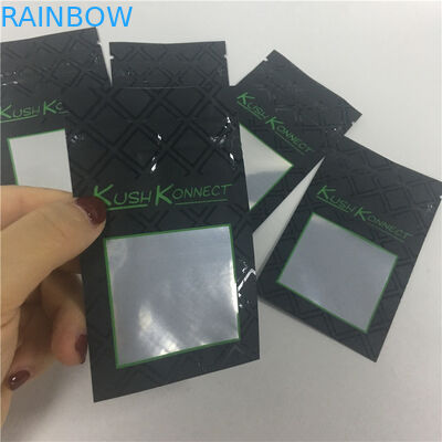 紫外線印刷物KUSHのPEは窓が付いている開始タバコ袋から子供を防ぐ