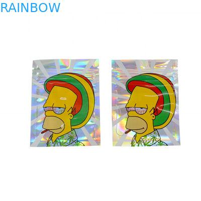 CBDのためのレーザー光線写真袋は粘着性キャンデーくまのマイラーのジッパー袋の味のハーブの花の乾燥したタバコの小売り袋を取り除く