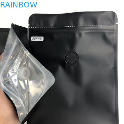 OEMの注文250G黒いロゴのサイズのコーヒー豆の包装の袋のためのResealableアルミ ホイルの立場ガスを抜く弁と