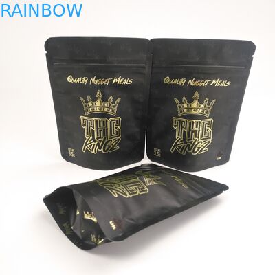 臭いの証拠3.5gのマイラー ホイル袋の柔らかいタッチのフィルム袋を包む乾燥した花のインド大麻を印刷するデジタル