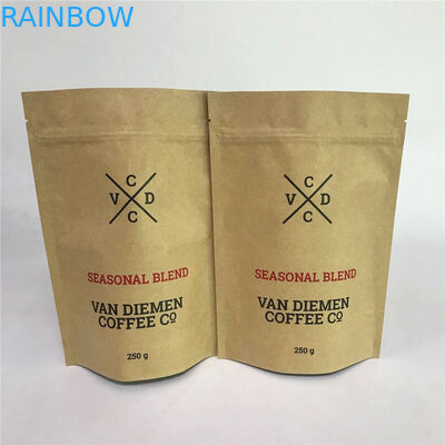 クラフトのジッパー ロックは破損のノッチおよび無光沢の窓が付いている袋を立てる