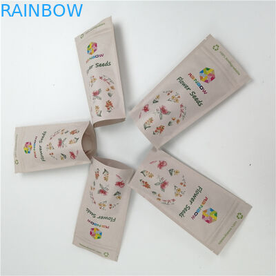 咀嚼のゴムのためのResealableジッパーが付いているカスタマイズされた100%生物分解性のクラフト紙Pla袋