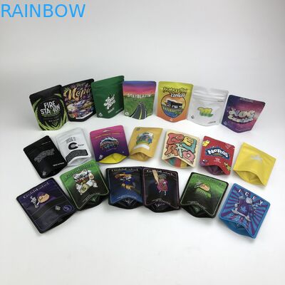 100micron VMPETの臭いの証拠のクッキーは3.5g 7g 14g Cannabiesマイラーを袋に入れる