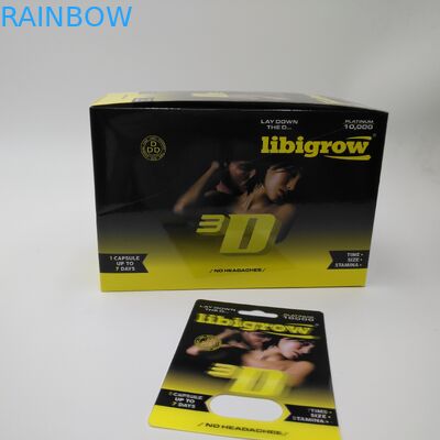 カスタマイズされたマグナムびんの丸薬カプセルの包装のための紙箱を紙カード