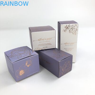 化粧品のサンプル アルガン オイルの紙箱の包装のための400g厚さの白いボール紙が付いているマットの注文の光沢のある紫外線フィルム