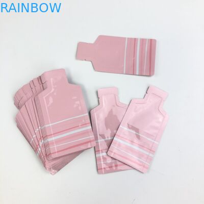 OEMの乾燥したフルーツのくだらない包装の袋のための透明な窓とResealable注文のピンクのロゴのサイズ