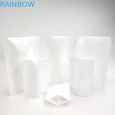 注文のResealableヒート シールはジッパーDoypack袋の花の種の白いPE NY物質的な包装袋の上の袋の立場を封じ直さない