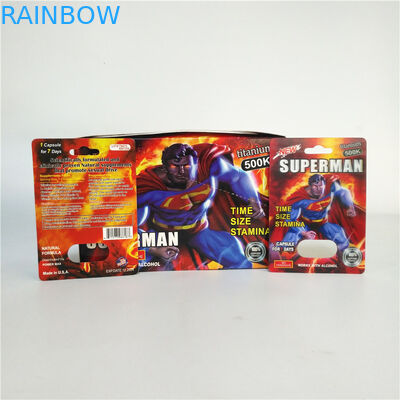 箱が付いているカプセルのためのブラック パンサー3Dカードを包む注文の印刷されたまめカード