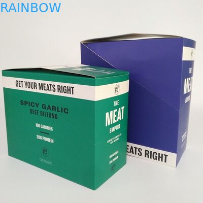 注文の印刷された折られたボール紙の小売りのディスプレイ・ケース200Gのビーフの急な動きの包装のエネルギー バーの軽食の紙箱