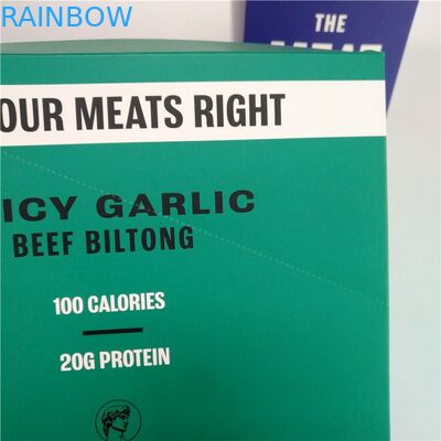 習慣によって印刷される小さいビーフ・ジャーキーのボール紙の軽食のエネルギー バーのディスプレイ・ケースのためのクラフト紙箱を紙箱