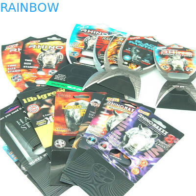 卸し売り男性の強化の丸薬荷箱のサイ69 3d包装カードはカリフォルニアを包むRhinopillのカプセルのまめをもたらす