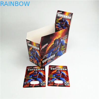 絹の印刷CMYKの性の丸薬包装カード9x12cm