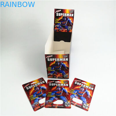 絹の印刷CMYKの性の丸薬包装カード9x12cm