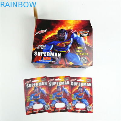 絹の印刷CMYKの性の丸薬包装カード9x12cm