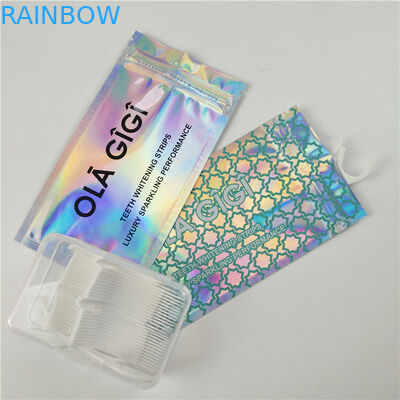 光沢のある明確な前部デンタル フロスのこつの穴のポリ袋のアルミ ホイルのカスタマイズされたジッパー ロック袋の包装