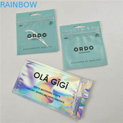 低いMOQの明確な前部デンタル フロスのこつの穴のプラスチック包装袋のアルミ ホイルのジッパー袋の包装