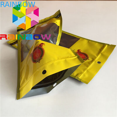 側面のシールの平らなマイラーResealable 3つの袋はシガーの湿気の袋のプラスチック雑草の食糧袋の包装によって見る