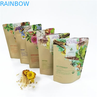 生物分解性低いMoq CMYK VMPETは袋100micronを立てる