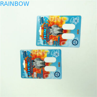 350g whiteboardの男性の強化のカプセルを包むサイのまめカード