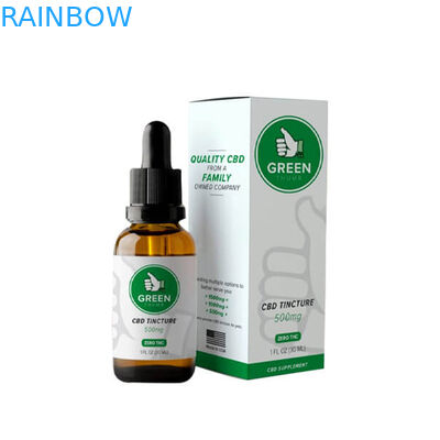 多彩な印刷CMYK 120micの点滴器のびんの紙箱CBD