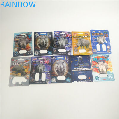 カプセルのための極度のヒョウのFDAの性の丸薬3Dサイのまめカード