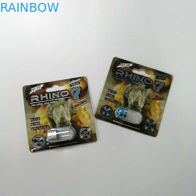 丸薬のための黒く白いヒョウCMYK 8*12cmの性の丸薬紙カード