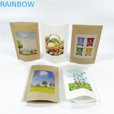 クラフト紙MOPP VMPETはジップ ロック式袋の上に18x26cmを立てる