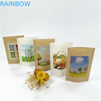 クラフト紙MOPP VMPETはジップ ロック式袋の上に18x26cmを立てる