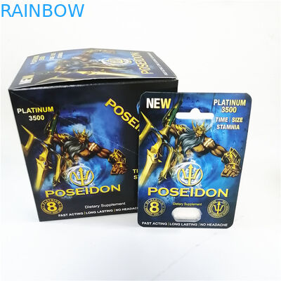 猫のパッケージのサイのカプセルの丸薬はカード紫外線印刷に水ぶくれが生じる