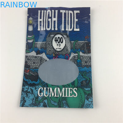 3側面のシールのジップ ロック式の雑草のマイラーの注文の印刷された袋の臭いは食用を検査する