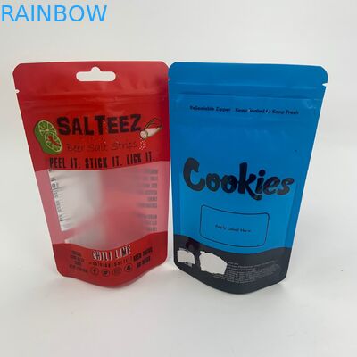 小さいクッキーの食用の粘着性のジッパーは窓が付いている袋を立てる