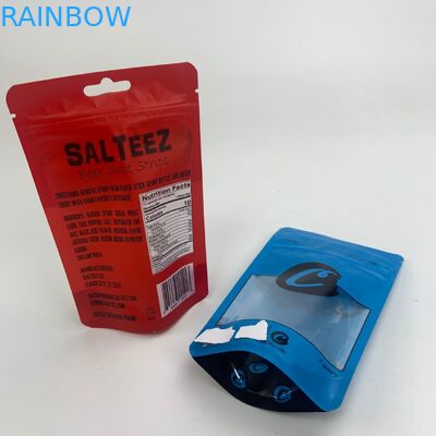 小さいクッキーの食用の粘着性のジッパーは窓が付いている袋を立てる