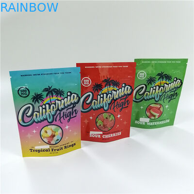 CBDの花のハーブのZiplock 3の側面のシールの袋は印刷されて薄板にされてカスタマイズした