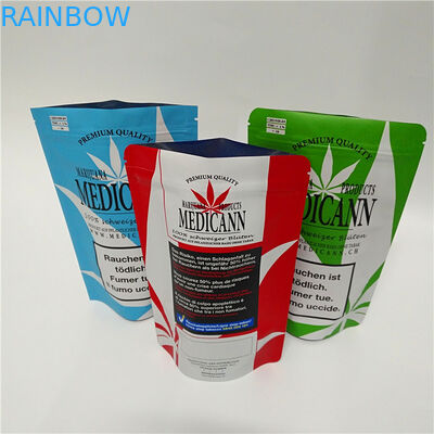 CBDの花のハーブのZiplock 3の側面のシールの袋は印刷されて薄板にされてカスタマイズした