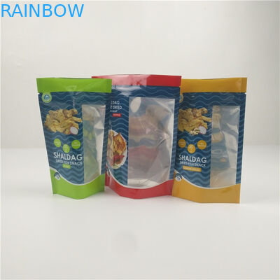 明確な窓と包む光沢のある乾燥された魚のプラスチック ジッパーのアルミ ホイル