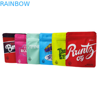 注文のResealable臭いは袋の柔らかいタッチの子供の抵抗力があるマイラー ジップ ロック式の食用の包装の袋を検査する