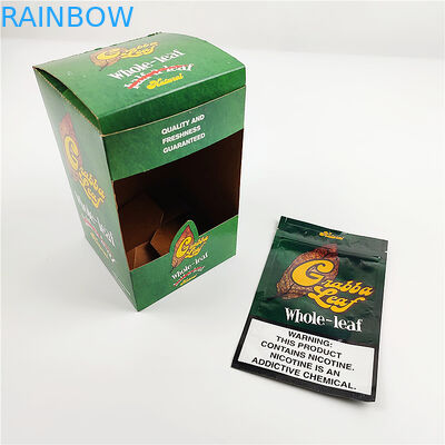 習慣はアルミ ホイルの帽子のシガーの包装箱のための自然なgrabbaの葉の帽子の表示包装箱を印刷した