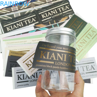 独特なカスタマイズされた付着力の防水ステッカーの食料品の水差しの注文のロゴはラベルのステッカーを印刷した