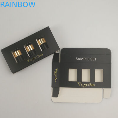 本質の血清のスキン ケアのための注文のロゴの金ホイルの紫外線印刷された長方形の管のボール紙化粧品のペーパー包装箱