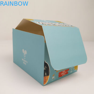 注文の折るボール紙のカートンはディスプレイ・ケース、小売りの軽食が包装箱を壁紙を張る段ボールPDQカウンターを引き裂く