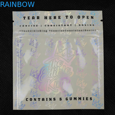 Resealable臭いの証拠のマイラーのプラスチック3側面をアルミ ホイル注文のロゴの設計ジッパー ロックは包装のホログラム袋を密封した