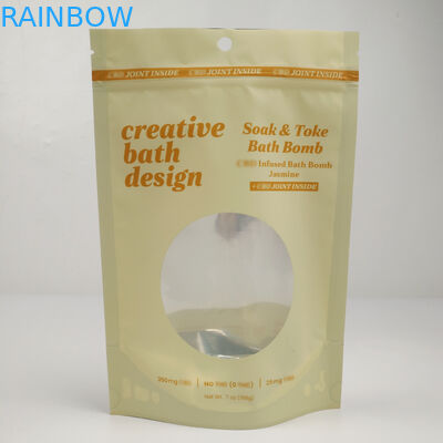 明確な卸し売り臭いの証拠の食糧貯蔵のアルミニウムResealableマイラー袋が付いている袋は明確な窓が付いている袋の上の立場を失敗させる