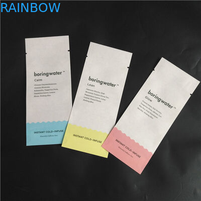 Ecoの友人の生物分解性のクラフト紙PLAの混合の食糧粉のスパイスの包装は3つの側面のシールの袋を袋に入れる