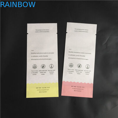 Ecoの友人の生物分解性のクラフト紙PLAの混合の食糧粉のスパイスの包装は3つの側面のシールの袋を袋に入れる